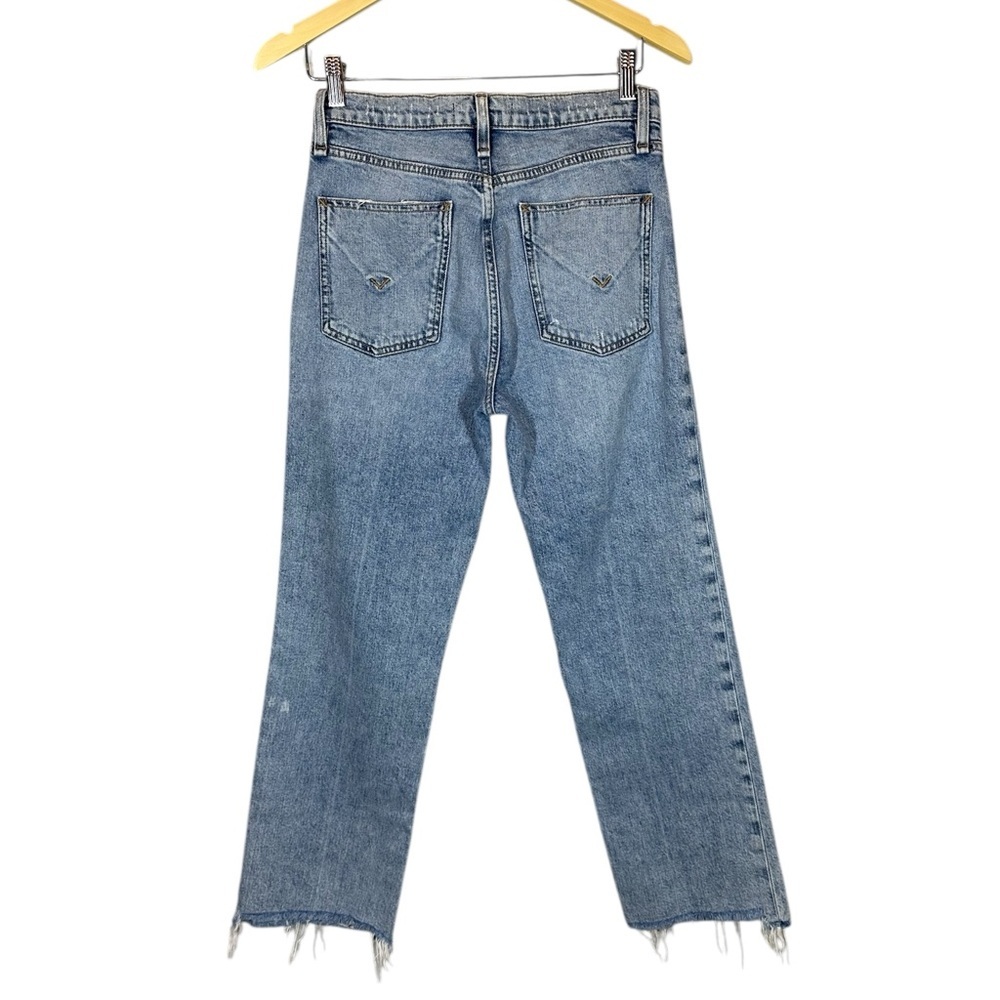 HUDSON Women's 27 Remi Straight Cropped Raw Hem Jeans